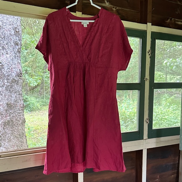 Sundance Pink Linen Baby Doll Dress S - Picture 1 of 12